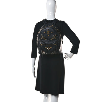 MCM Visetos Studded Small Stark M Backpack Black 2 of 10