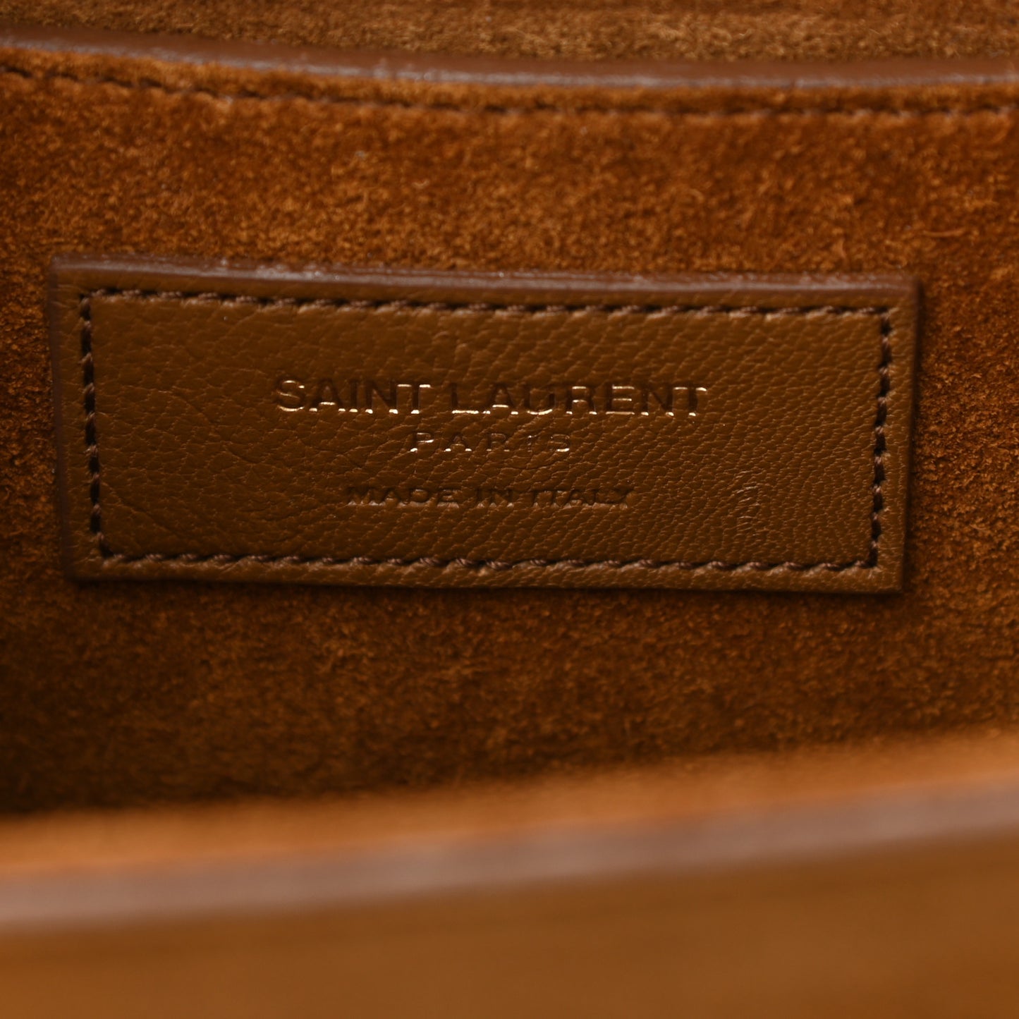 Suede Fringe Baby Monogram Satchel Light Ocre