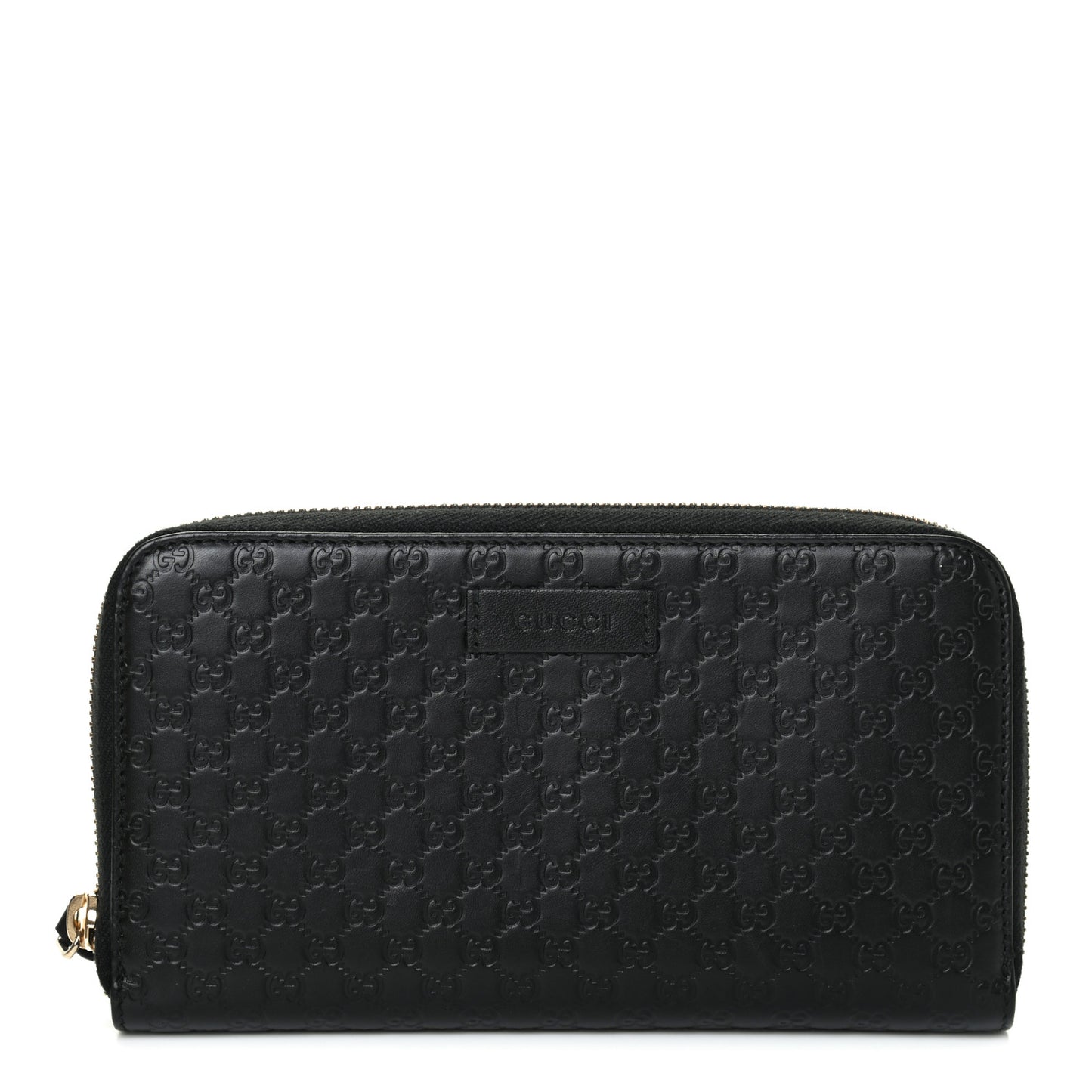 Microguccissima Zip Around Wallet Black