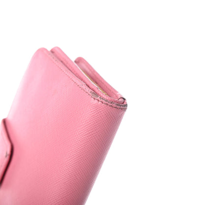 Prada Saffiano Compact Wallet Geranio 13 of 13