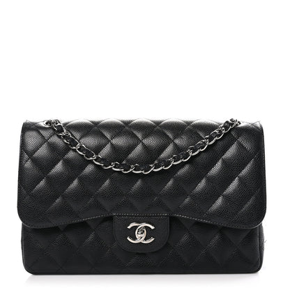 Chanel Caviar Quilted Jumbo Double Flap Black 1 of 10