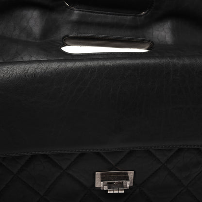 Chanel Washed Lambskin Maxi Take Away Flap Bag Black 13 of 23