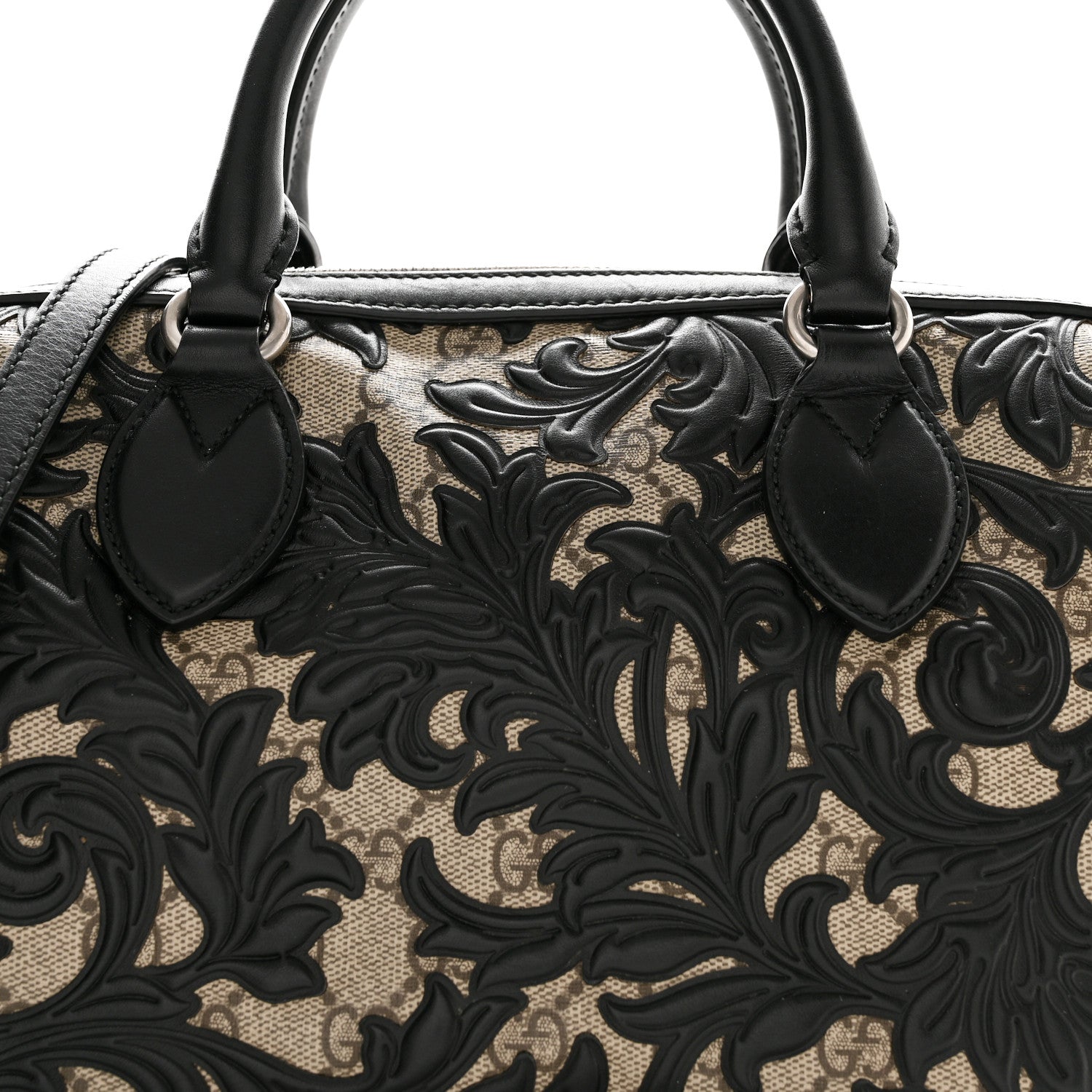 Gucci GG Supreme Monogram Arabesque Small Boston Black 8 of 11