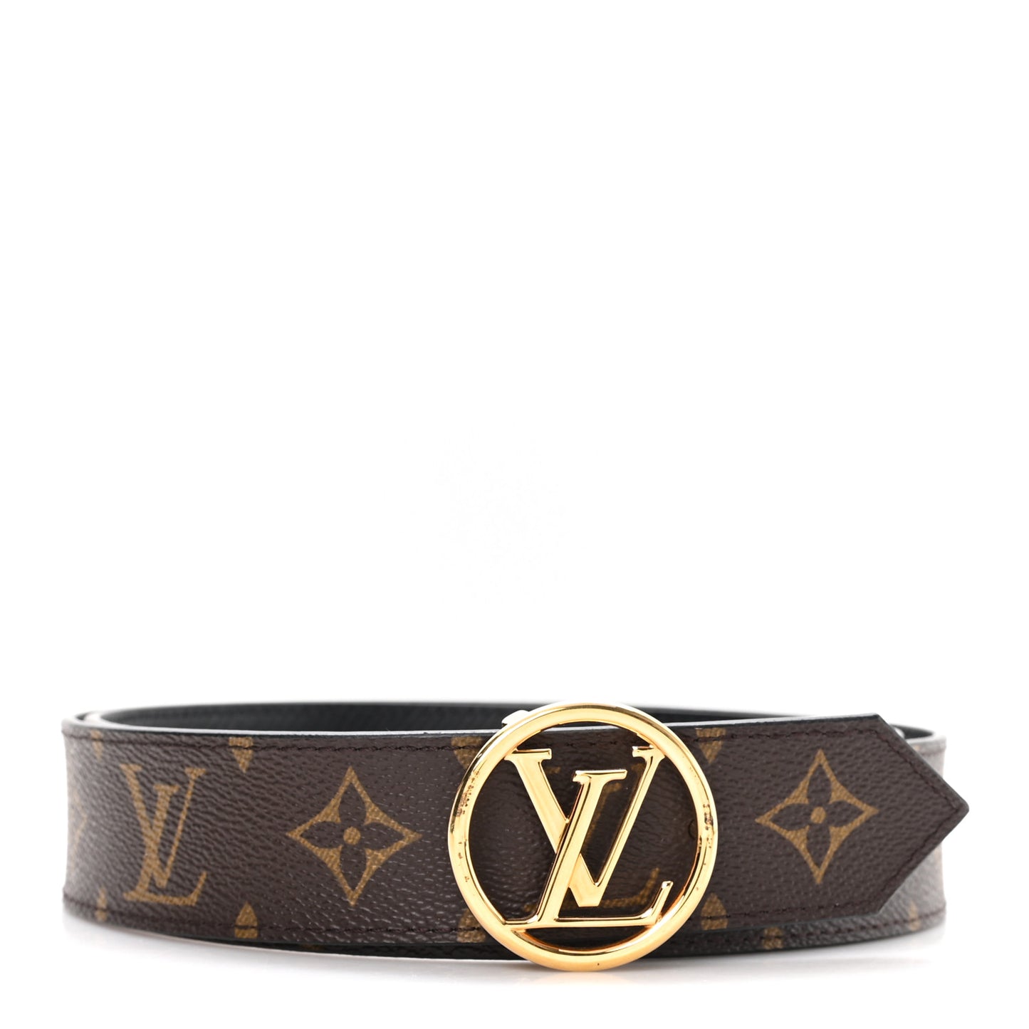 Monogram Epi 35mm LV Circle Reversible Belt 90 36 Black