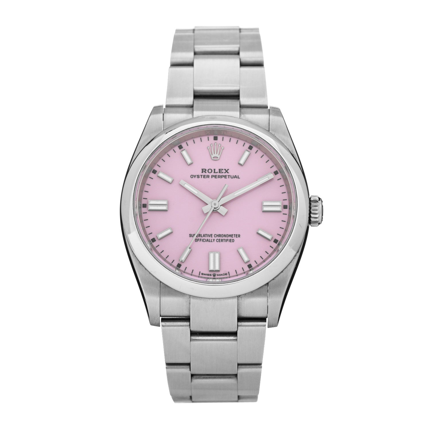 Rolex Stainless Steel 36mm Oyster Perpetual Watch Candy Pink 126000 1 of 5