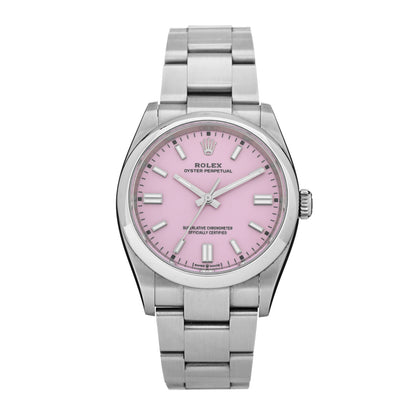 Rolex Stainless Steel 36mm Oyster Perpetual Watch Candy Pink 126000 1 of 5