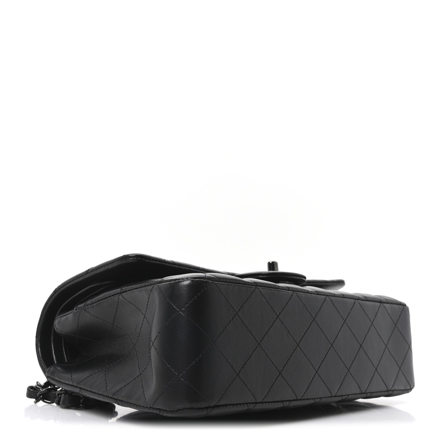 Chanel Lambskin Quilted Medium Double Flap So Black 4 of 10