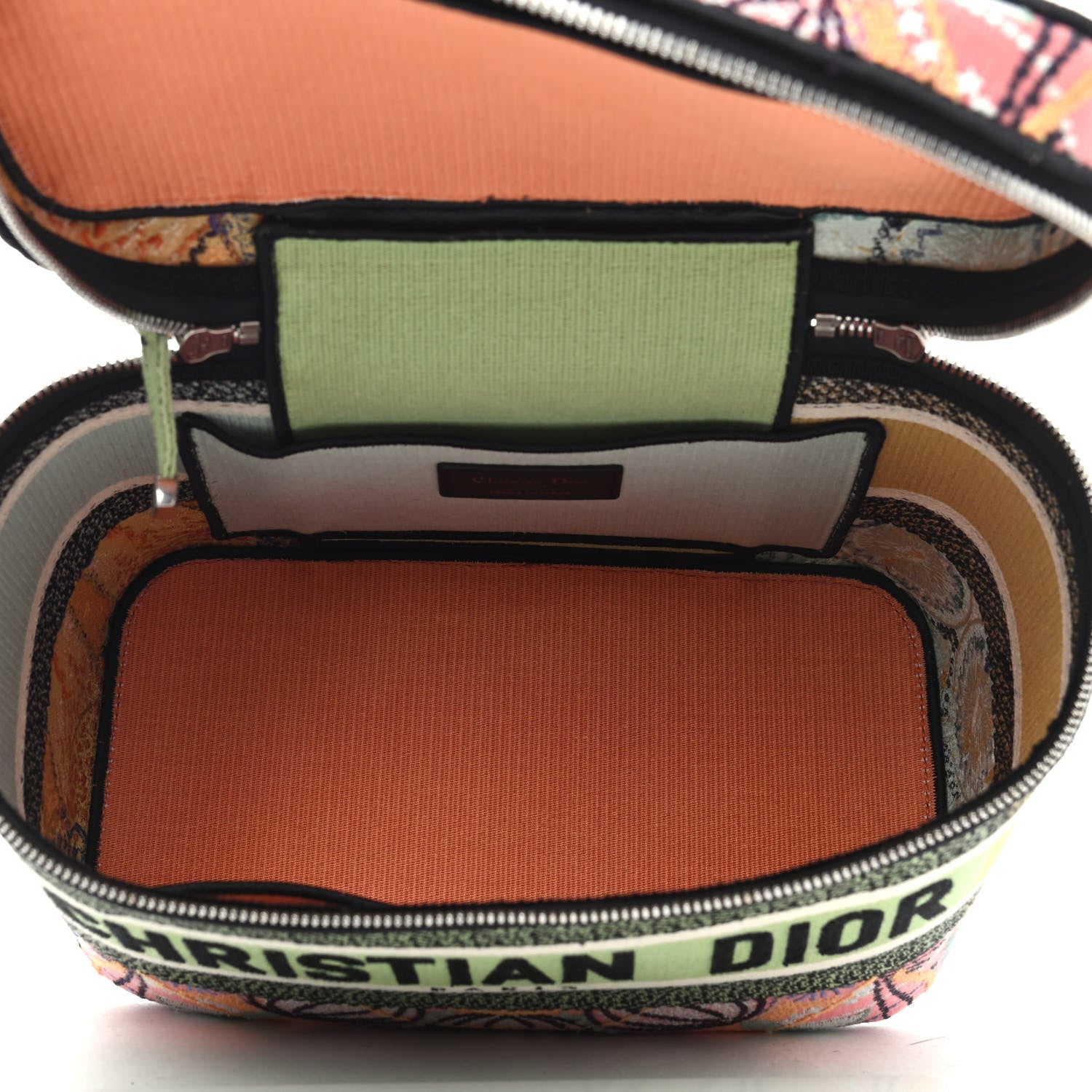 Christian Dior Canvas Embroidered Dior In Lights Diortravel Vanity Case Multicolor 4 of 4