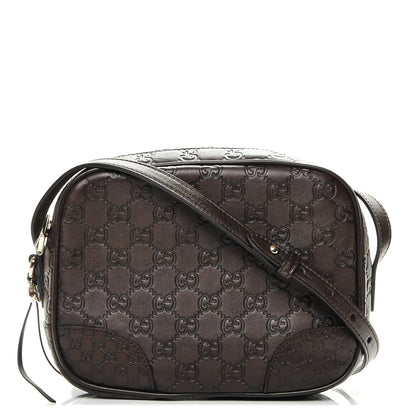 Gucci Guccissima Mini Bree Messenger Bag Chocolate 1 of 7