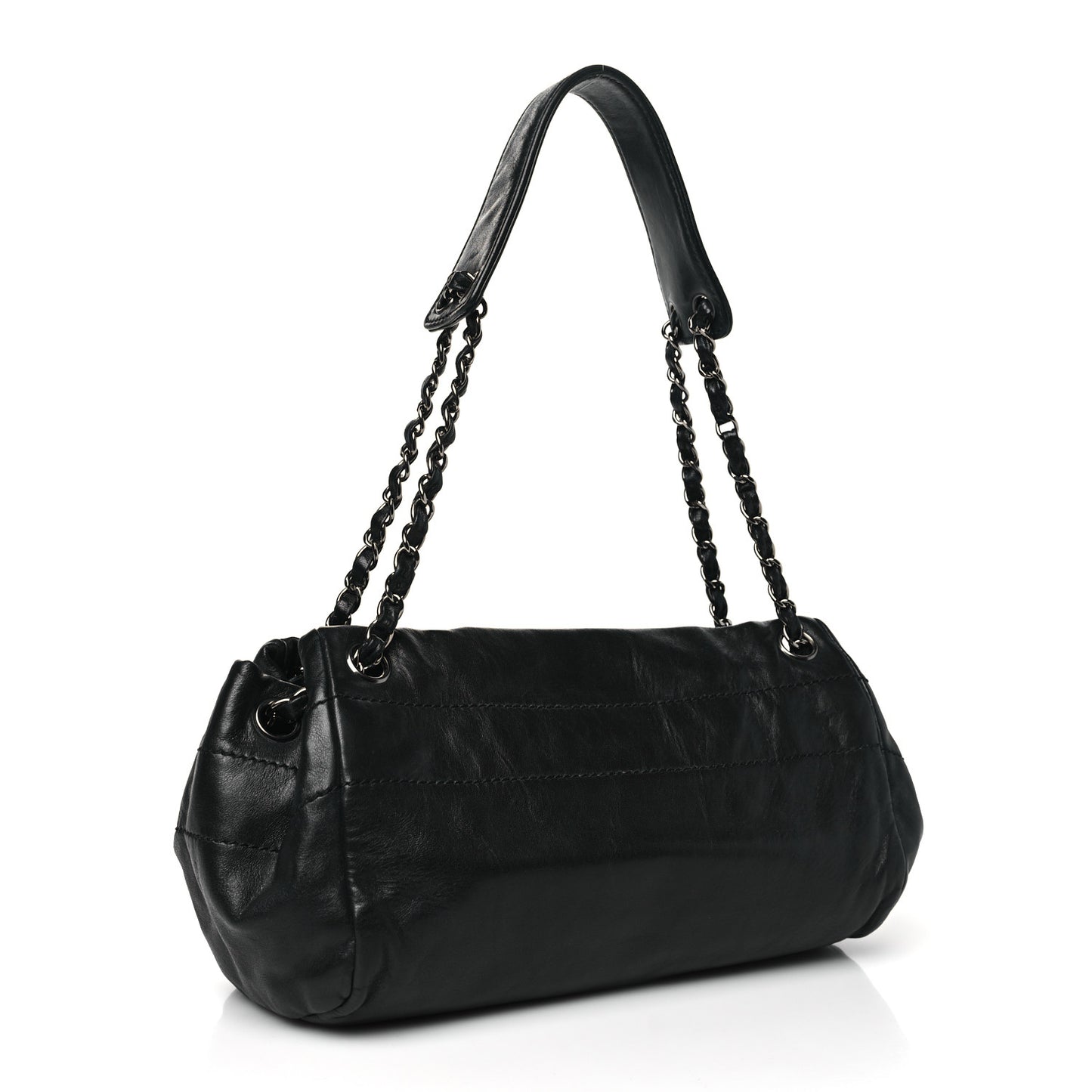 Lambskin Lax Accordion Hobo Black