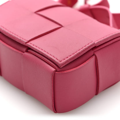 Bottega Veneta Lambskin Maxi Intrecciato Extra Mini Cassette Crossbody Bag Cranberry 9 of 9