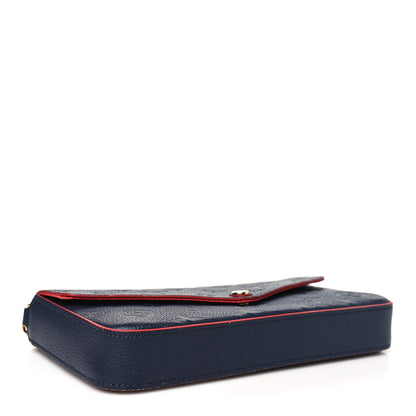 Louis Vuitton Empreinte Pochette Felicie Chain Wallet Marine Rouge 5 of 10