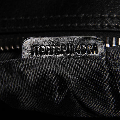 Burberry Prorsum Calfskin Studded Knight Satchel Black 7 of 9