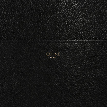 Celine Soft Grained Calfskin Sangle Bucket Bag Black 6 of 9