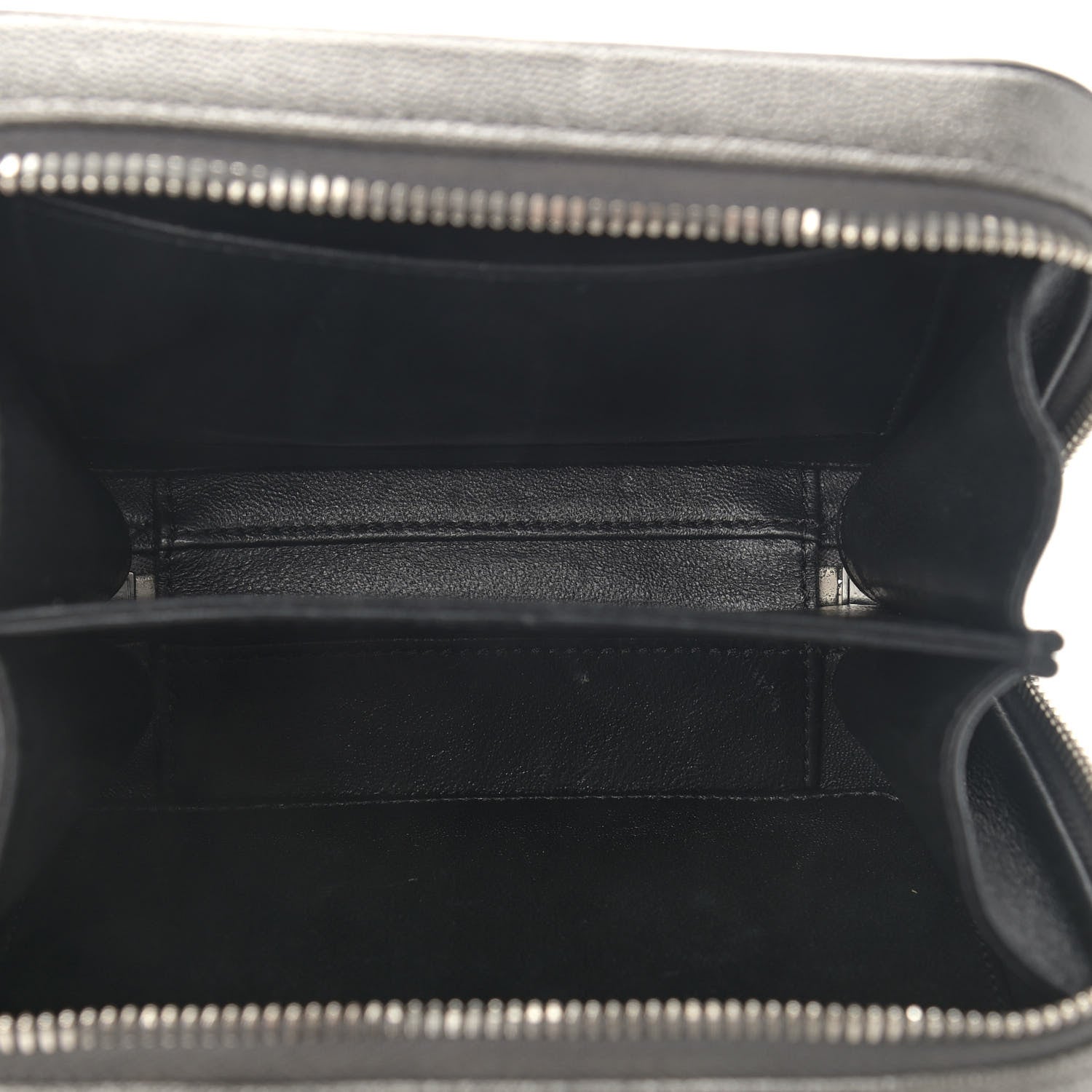 Chanel Caviar Quilted Small CC Filigree Vanity Case Dark Silver 4 of 12