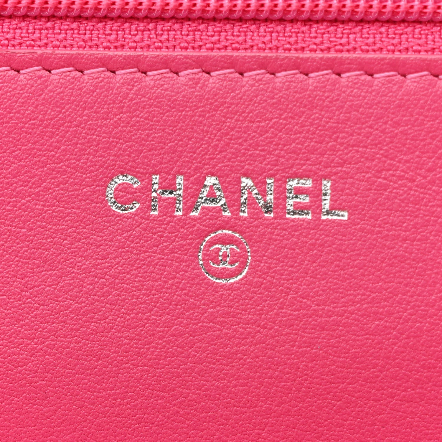 Chanel Patent Calfskin Quilted Wallet On Chain WOC Pink 6 of 12