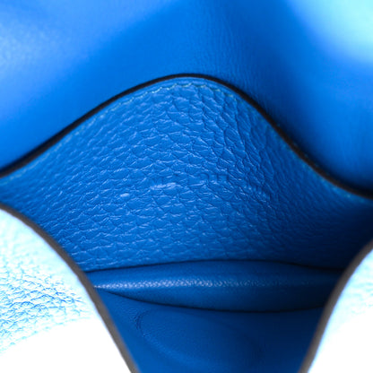 Hermes Togo Dogon Card Case Bleu France 7 of 9