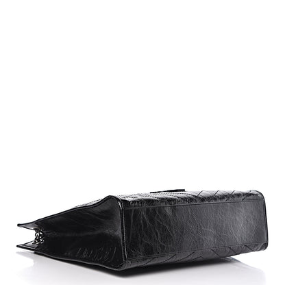 Saint Laurent Crinkled Calfskin Matelasse Monogram Niki Shoulder Bag Black 4 of 10