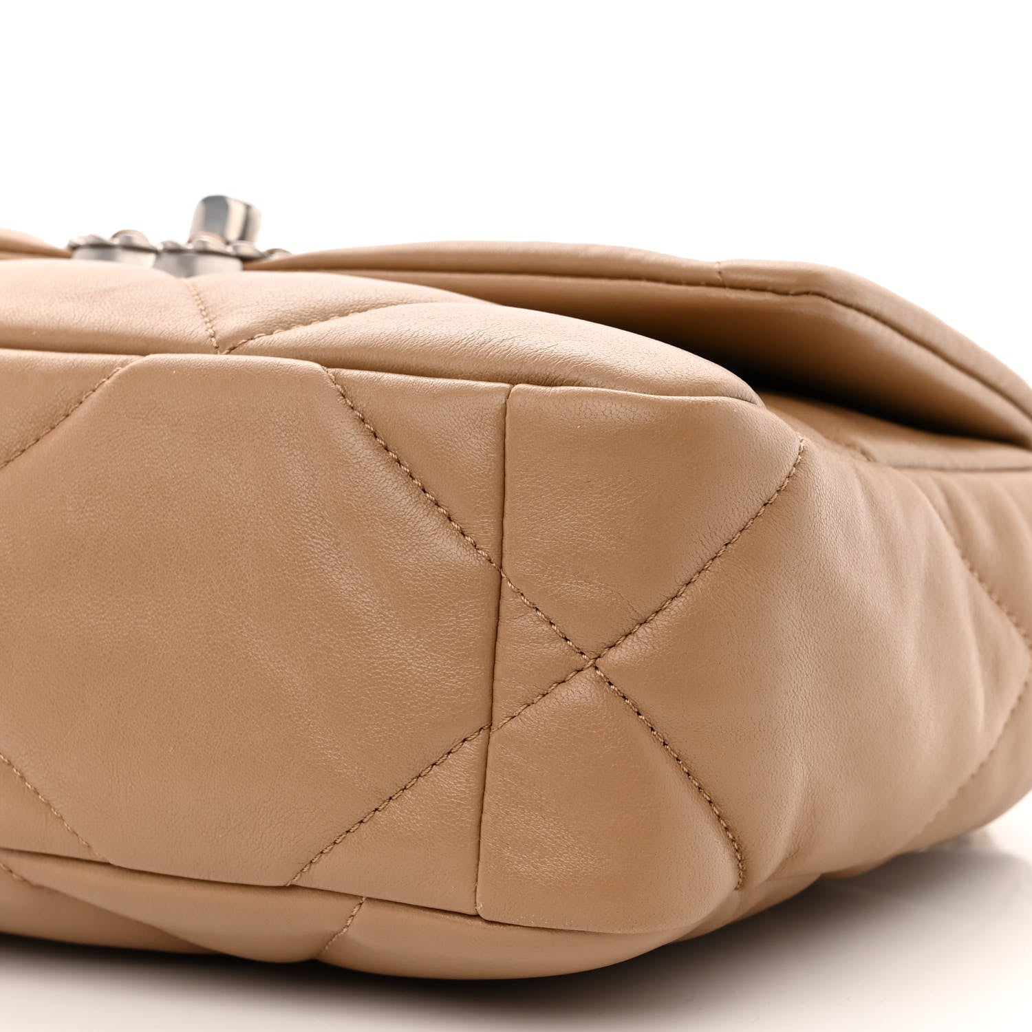 Chanel Lambskin Quilted Medium Chanel 19 Flap Dark Beige 10 of 11