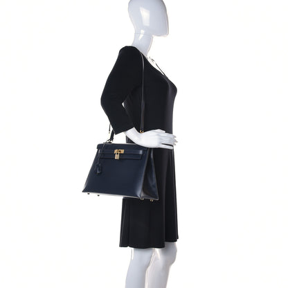 Hermes Box Kelly Sellier 32 Bleu Marine 2 of 34