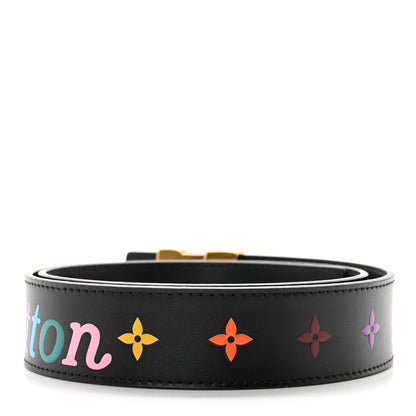 Louis Vuitton Calfskin 35mm LV New Wave Belt 80 32 Black 2 of 6