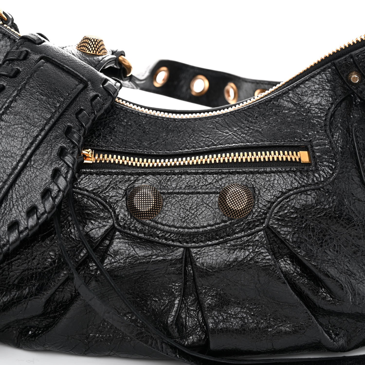 Balenciaga Agneau Arena Small Le Cagole Shoulder Bag Black 8 of 10