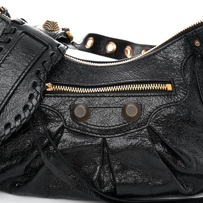 Balenciaga Agneau Arena Small Le Cagole Shoulder Bag Black 8 of 10