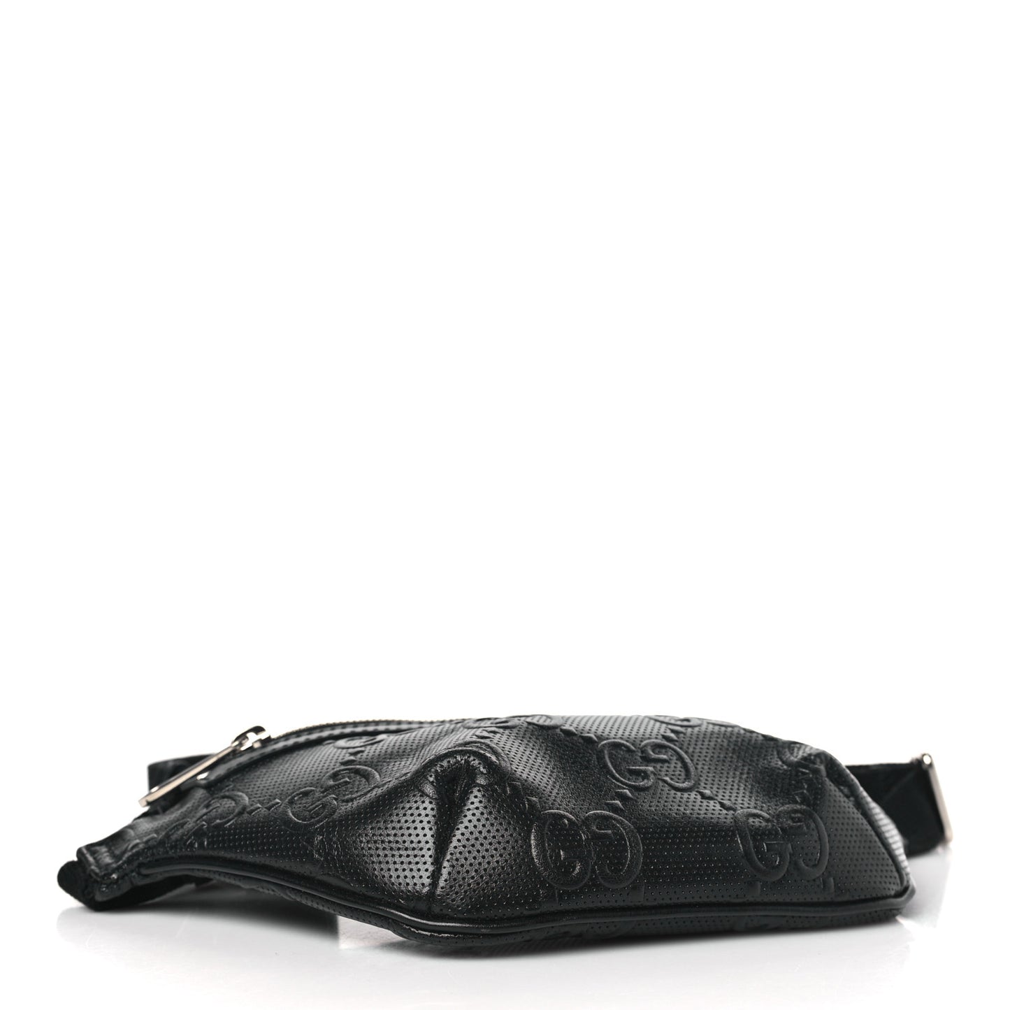 Calfskin GG Tennis Embossed Belt Bag Black