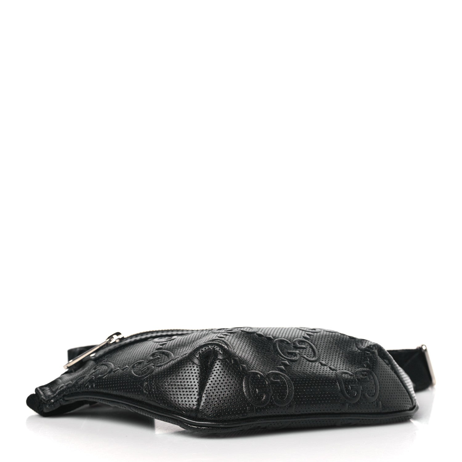 Gucci Calfskin GG Tennis Embossed Belt Bag Black 4 of 9