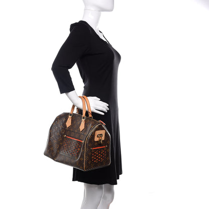 Louis Vuitton Monogram Perforated Speedy 30 Orange 2 of 12