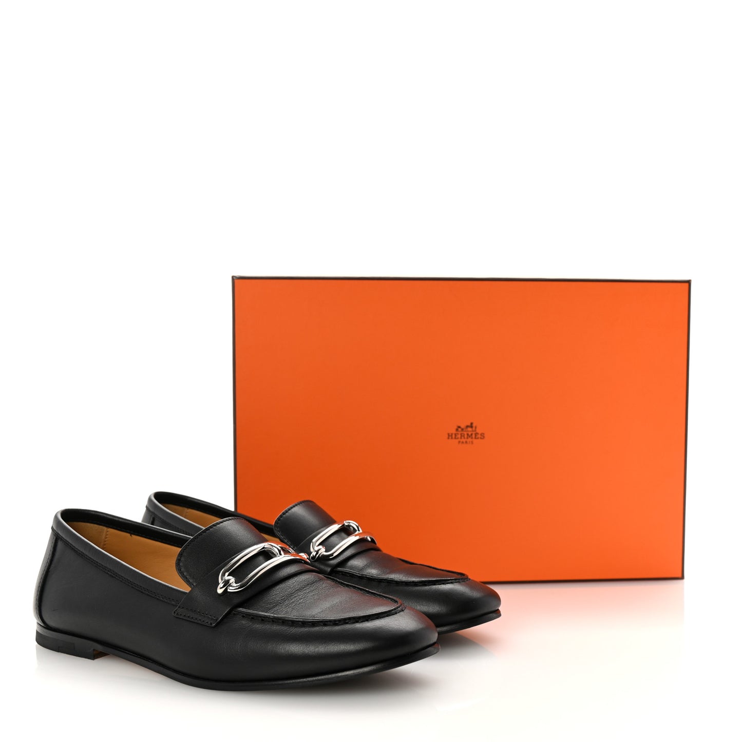 Calfskin Womens Colette Loafers 36 Black
