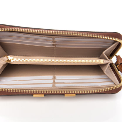Chloe Grained Calfskin Marcie Long Zip Around Wallet Tan 4 of 5