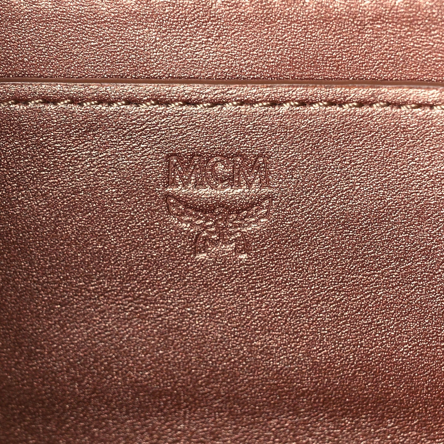 MCM Visetos Studded X-Mini Stark Backpack Champagne Gold 6 of 10