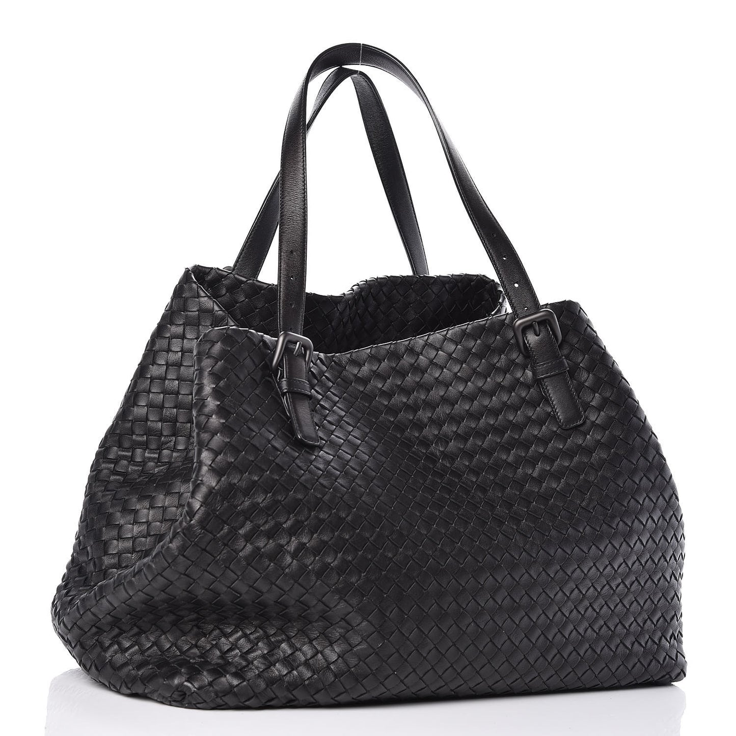 Nappa Intrecciato Large Seamless Tote Black