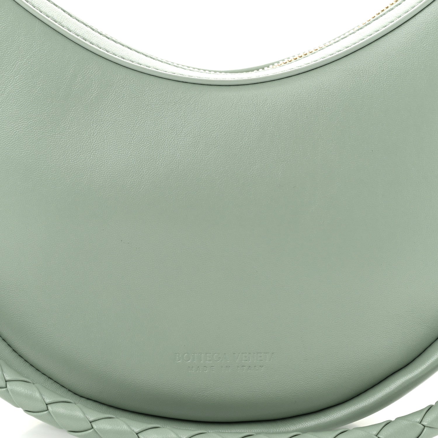 Bottega Veneta Smooth Calfskin Hula Hoop Shoulder Bag New Sauge 7 of 9