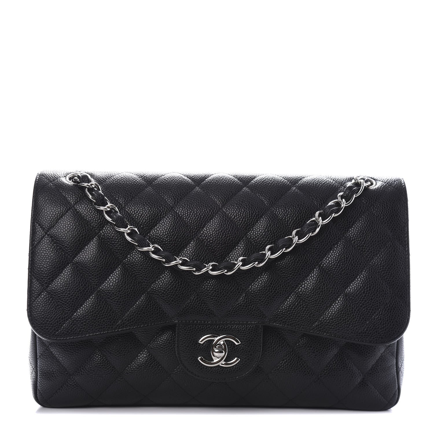Chanel Caviar Quilted Jumbo Double Flap Black 1 of 10