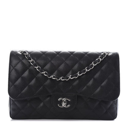 Chanel Caviar Quilted Jumbo Double Flap Black 1 of 10