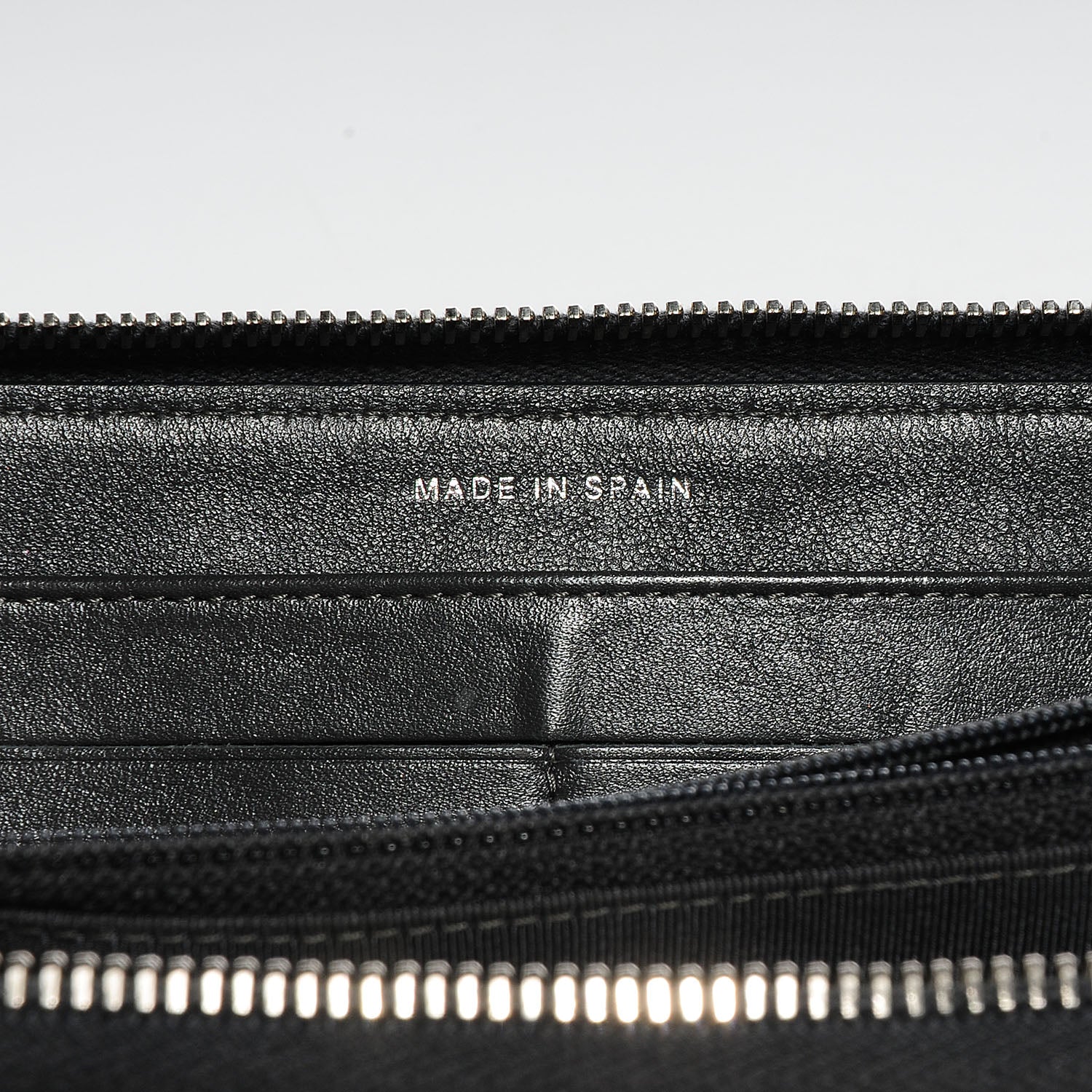 Chanel Striated Patent Zip Around Wallet Dark Grey 7 of 8