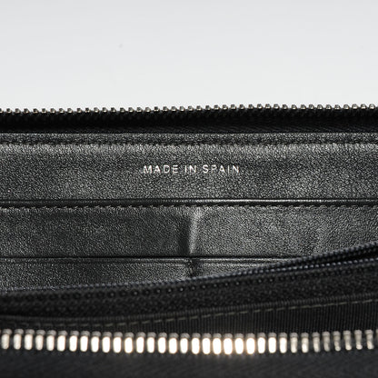 Chanel Striated Patent Zip Around Wallet Dark Grey 7 of 8