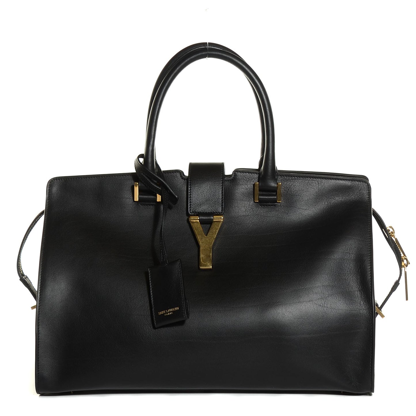 Smooth Calfskin Medium Classic Cabas Y Bag Black