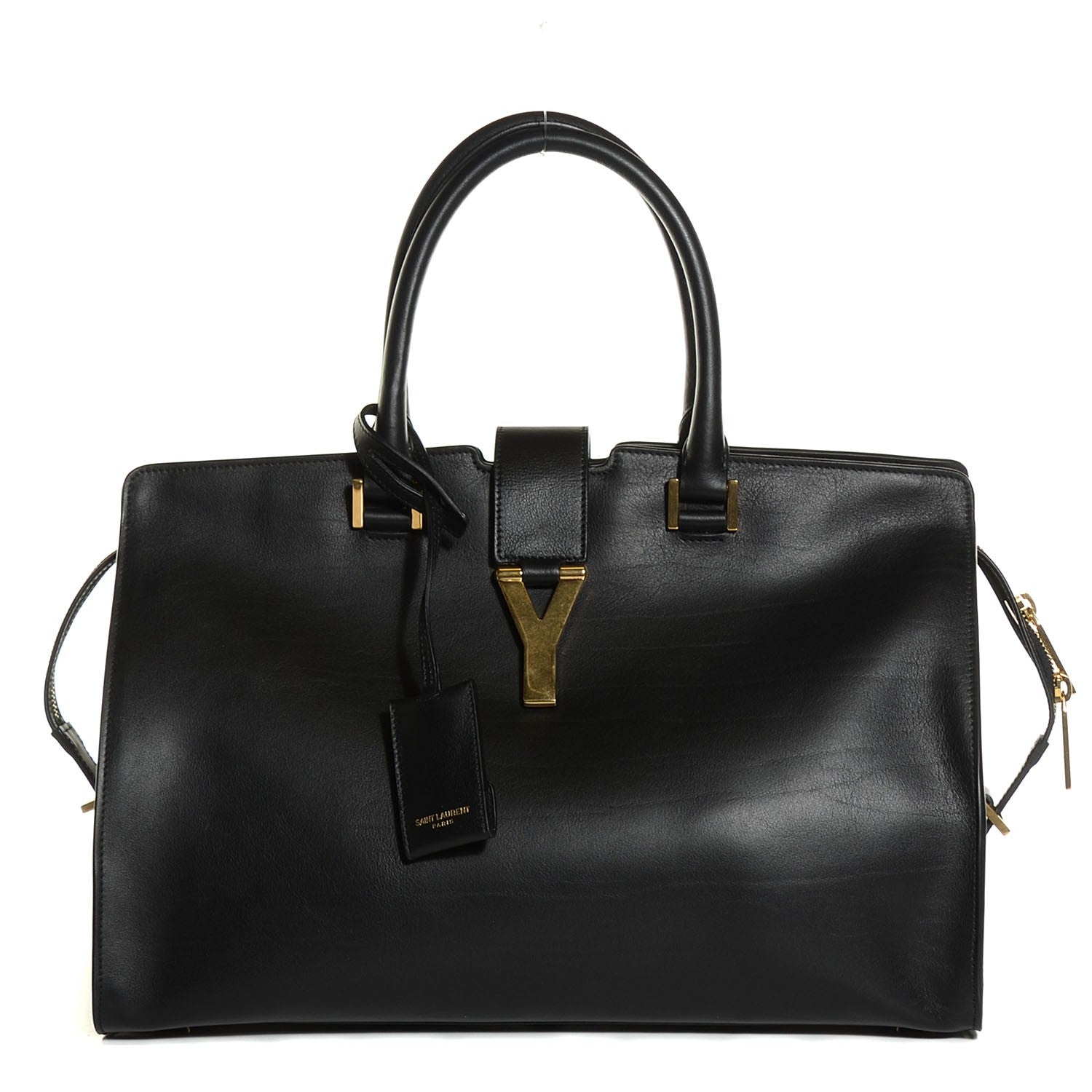 Saint Laurent Smooth Calfskin Medium Classic Cabas Y Bag Black 1 of 8