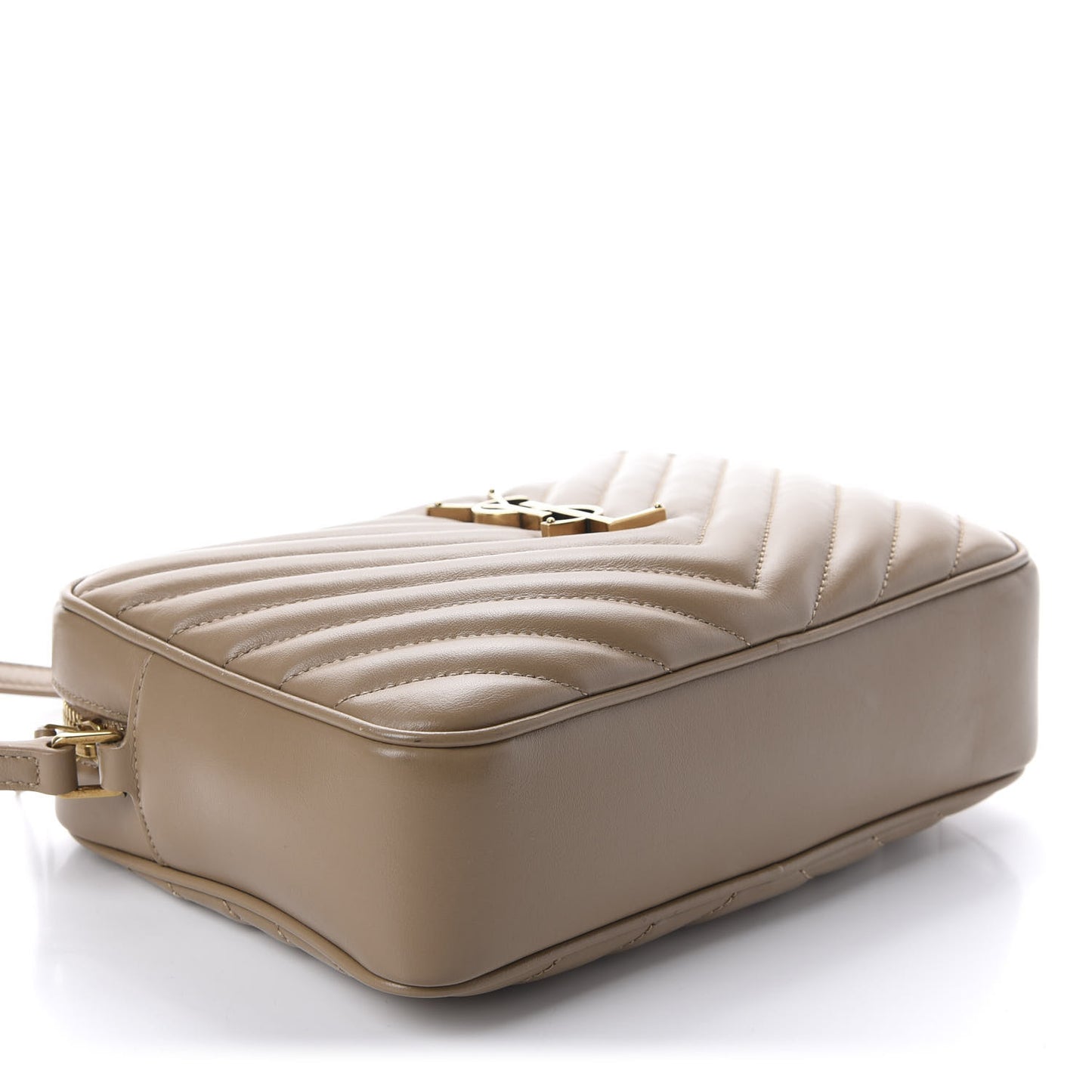 Calfskin Matelasse Monogram Lou Camera Bag Dark Latte