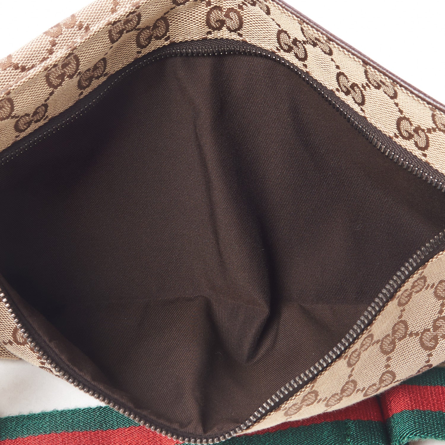 Gucci GG Monogram Double Pocket Belt Bag Dark Brown 5 of 8
