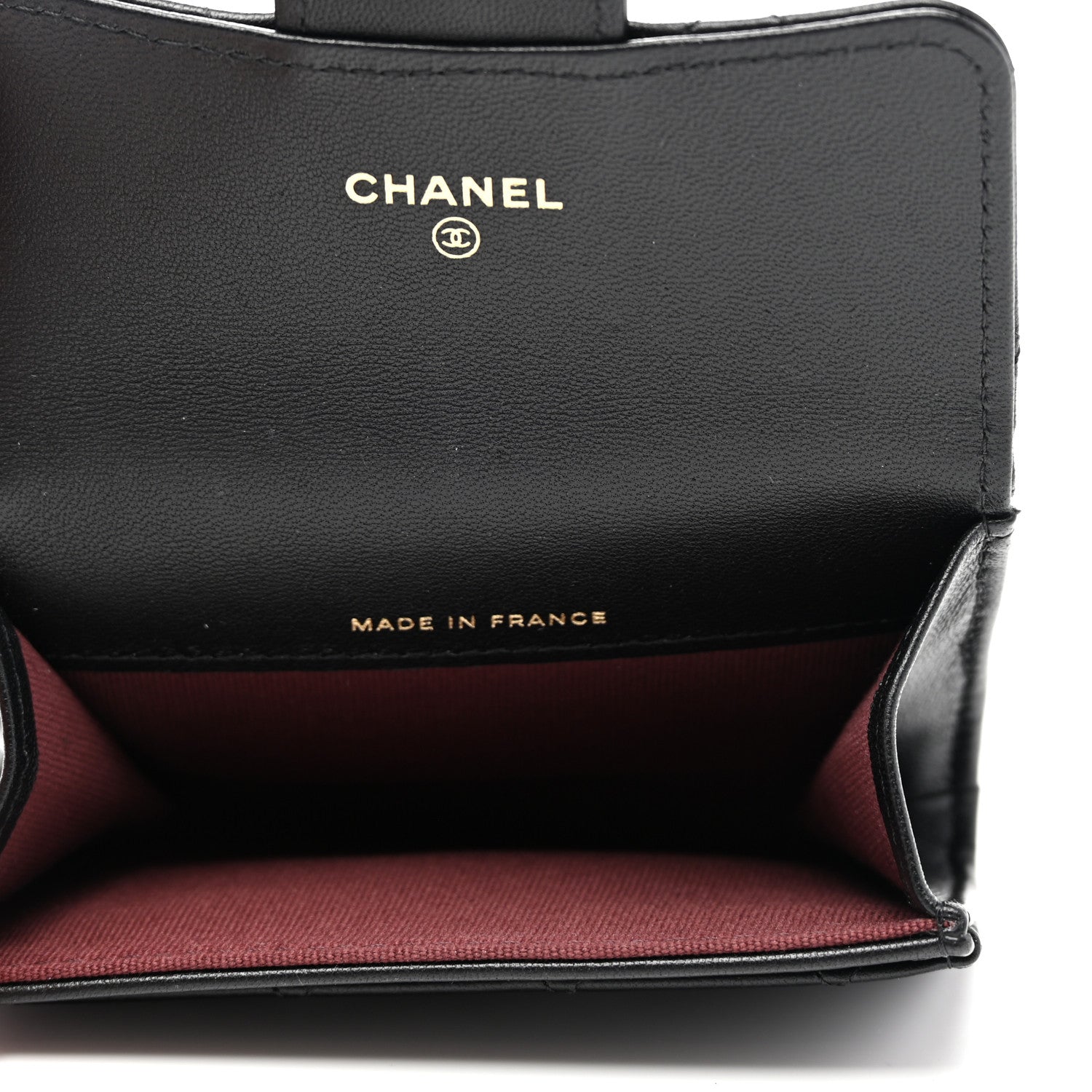 Chanel Lambskin Quilted Flap Card Holder Wallet Black 5 of 8