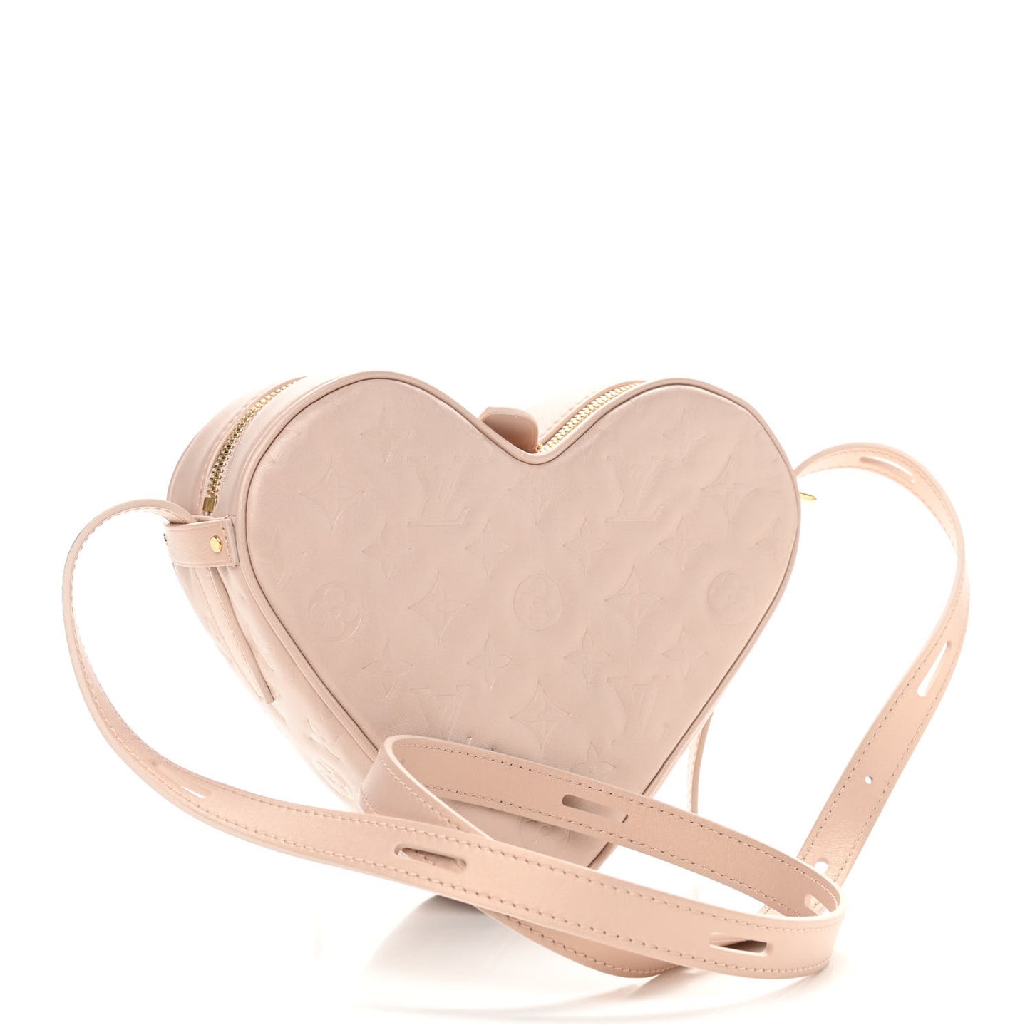 Lambskin Embossed Monogram Fall In Love Sac Coeur Light Pink
