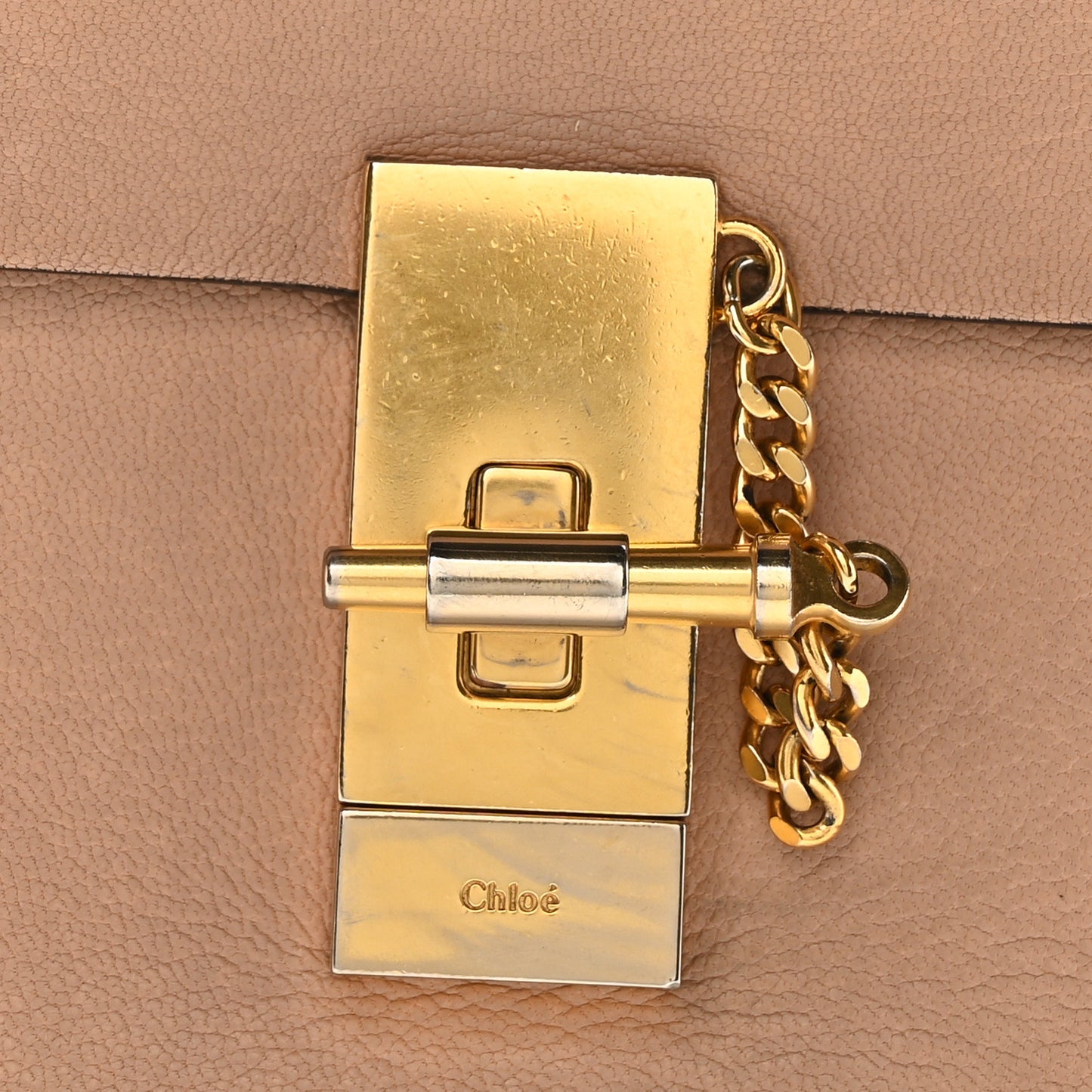 Grained Lambskin Mini Drew Shoulder Bag Biscotti Beige