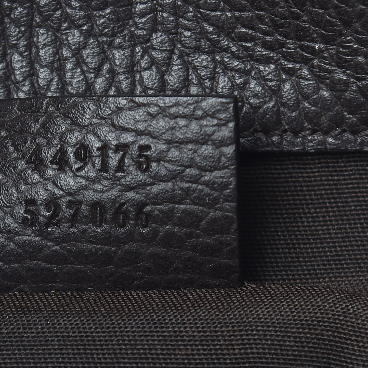 Gucci Monogram Dollar Calfskin O Drawstring Backpack Beige Ebony Testa di Moro Dark Chocolate 7 of 12