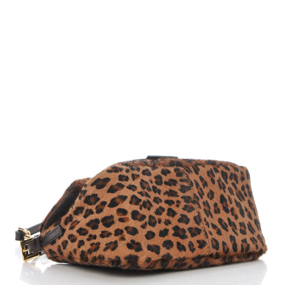 Fendi Calf Hair Leopard Print Baguette Brown 4 of 7