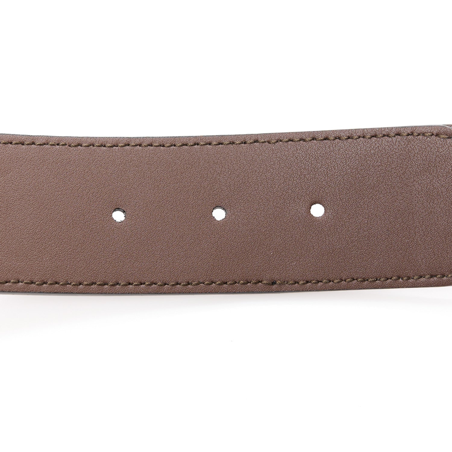 Gucci GG Supreme Monogram Matte Plutone Calfskin Double G 40mm Belt 90 36 Beige Ebony New Acero 4 of 5