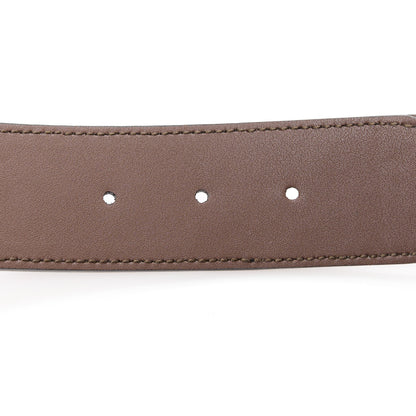 Gucci GG Supreme Monogram Matte Plutone Calfskin Double G 40mm Belt 90 36 Beige Ebony New Acero 4 of 5
